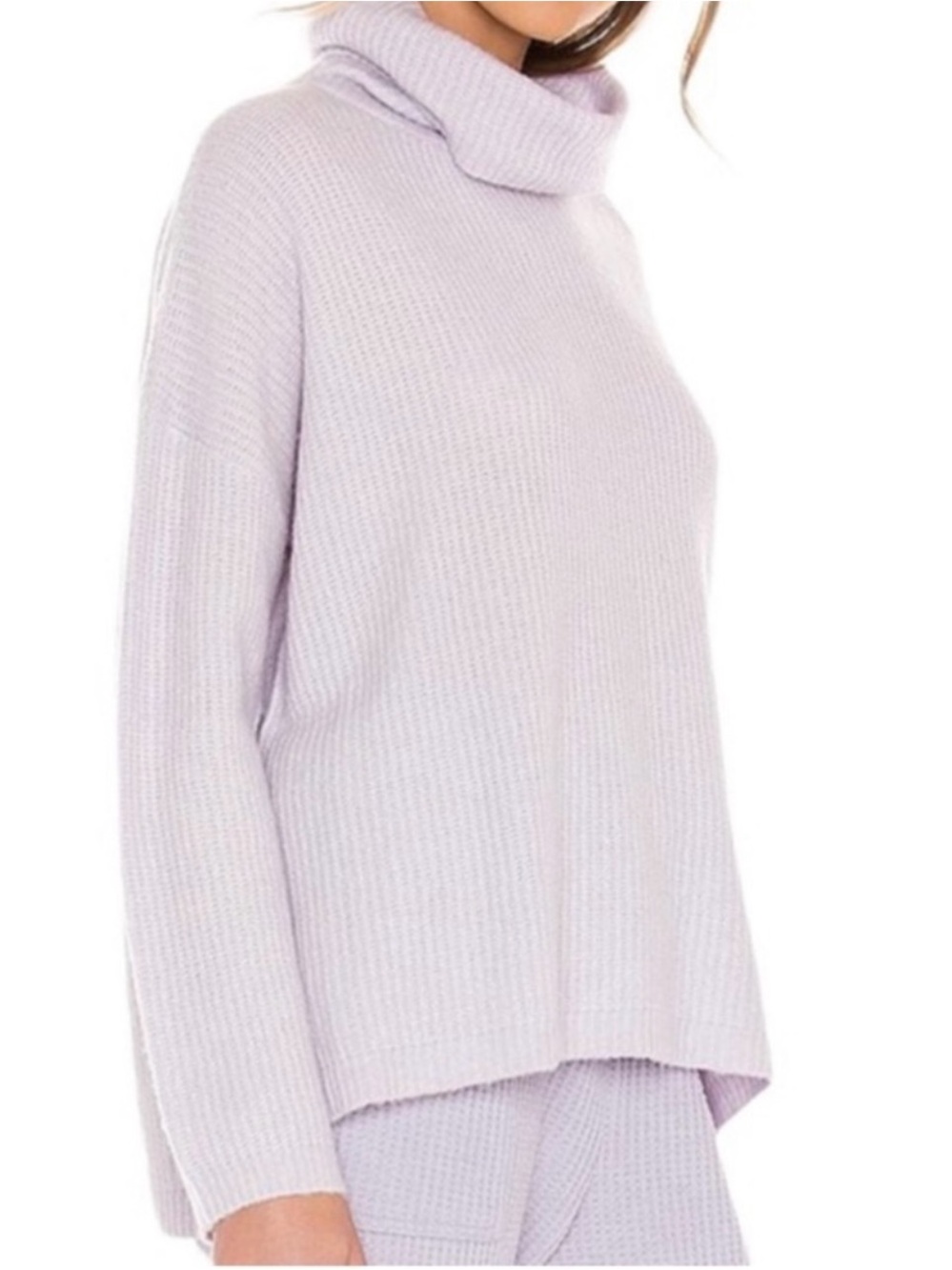 Splendid Women’s Snowy Fig Funnel Neck Wool Blend Oversized Sweater - Size XL